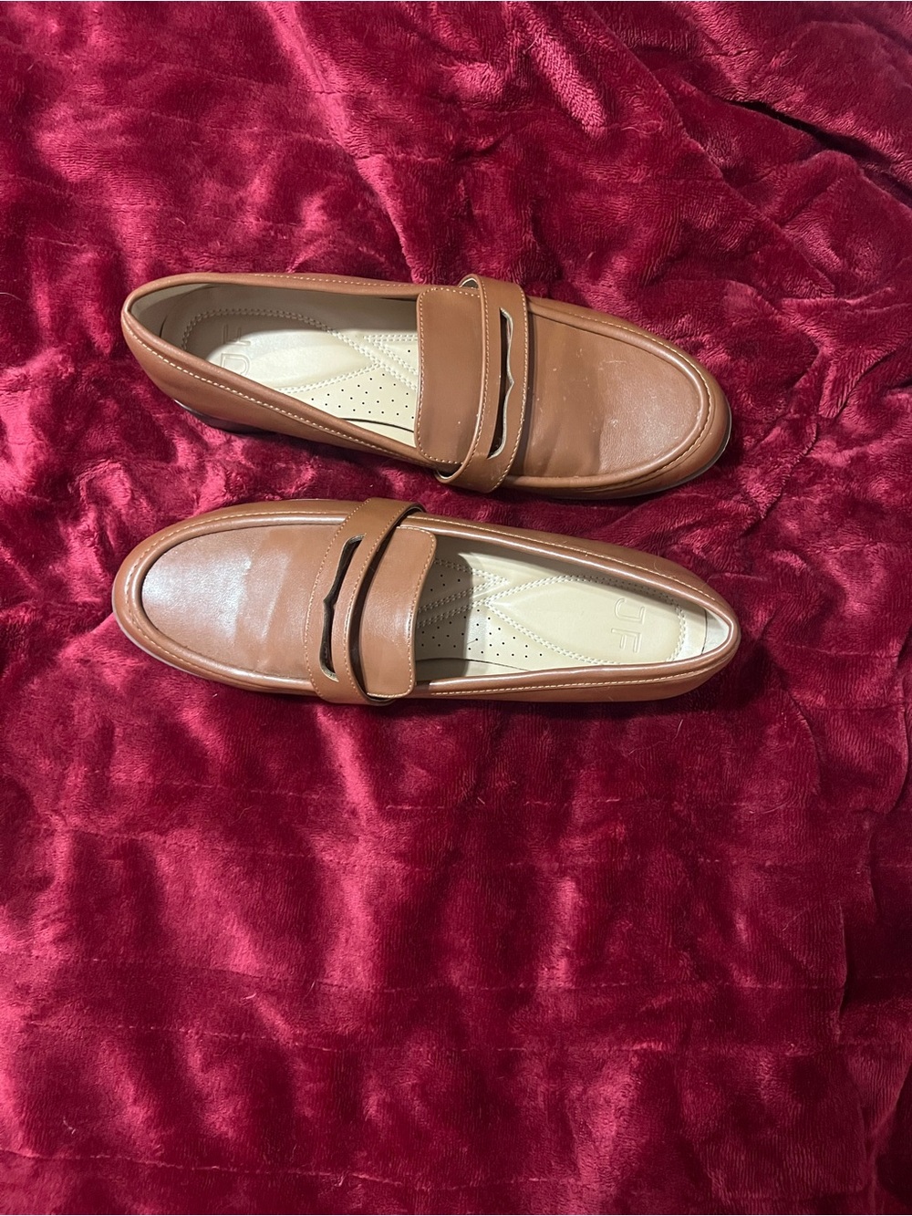 Women's Brown Leather Penny Loafers